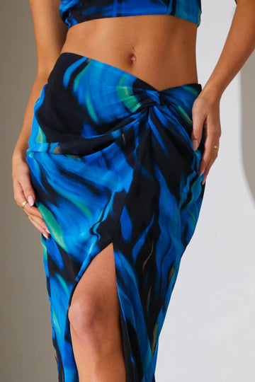 Abstract Print Maxi Co-Ord Skirt